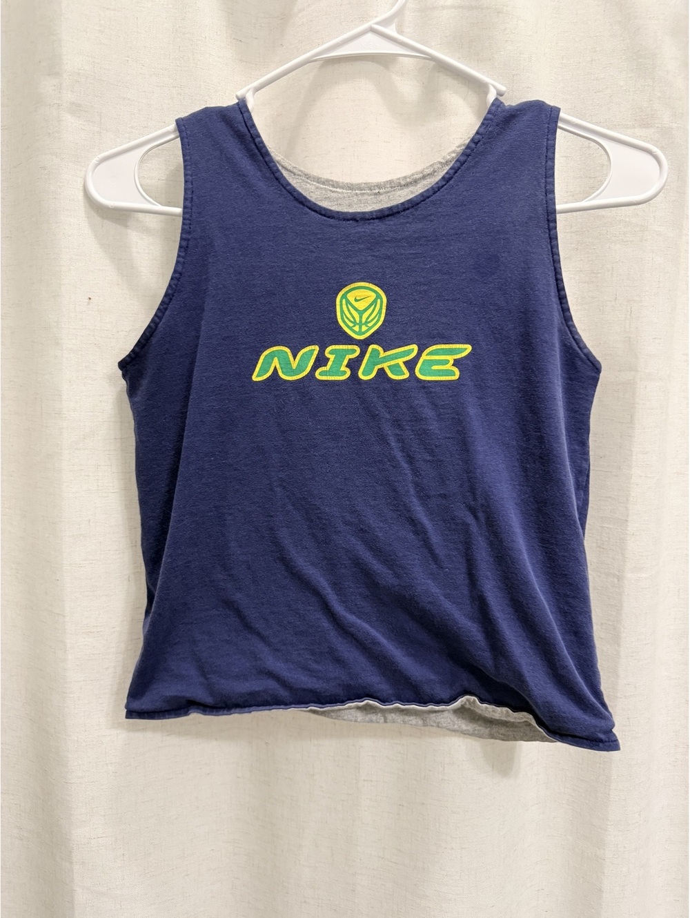 Vintage Nike Reversible Sleeveless Tank Top Blue Gray